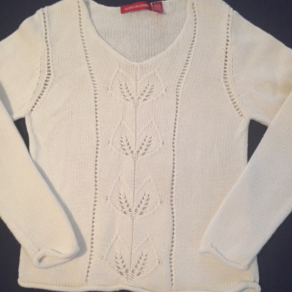 Gloria Vanderbilt Ramie Sweater. size L